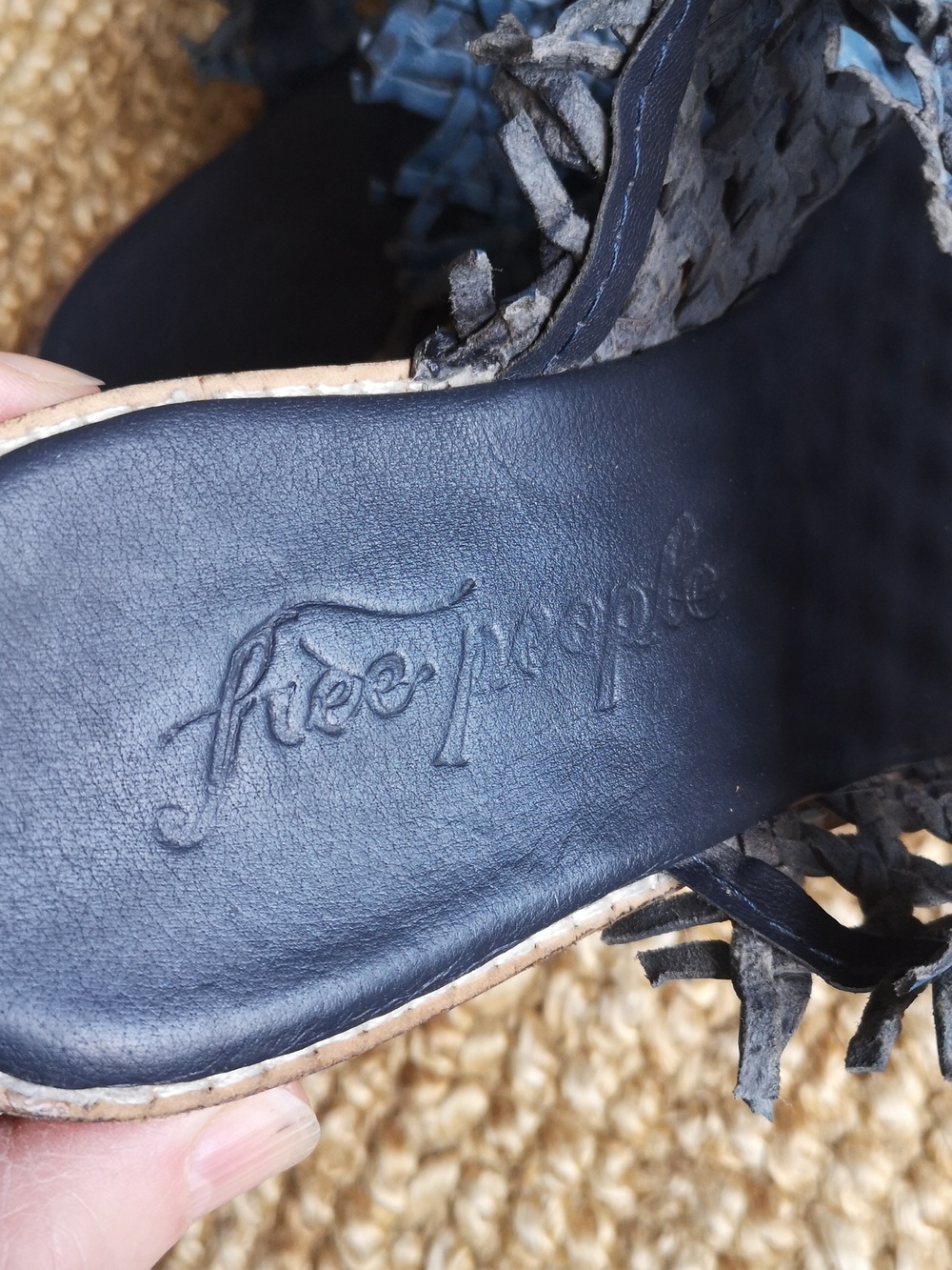 Free People blue woven leather flats - Picture 9 of 15